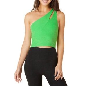 Beyond Yoga Spacedye Lost Your Mind Cropped Tank in Green (XS)